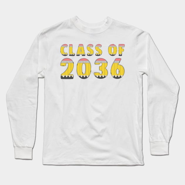 Class Of 2036 First Day Kindergarten or Graduation Tee. Long Sleeve T-Shirt by starryskin